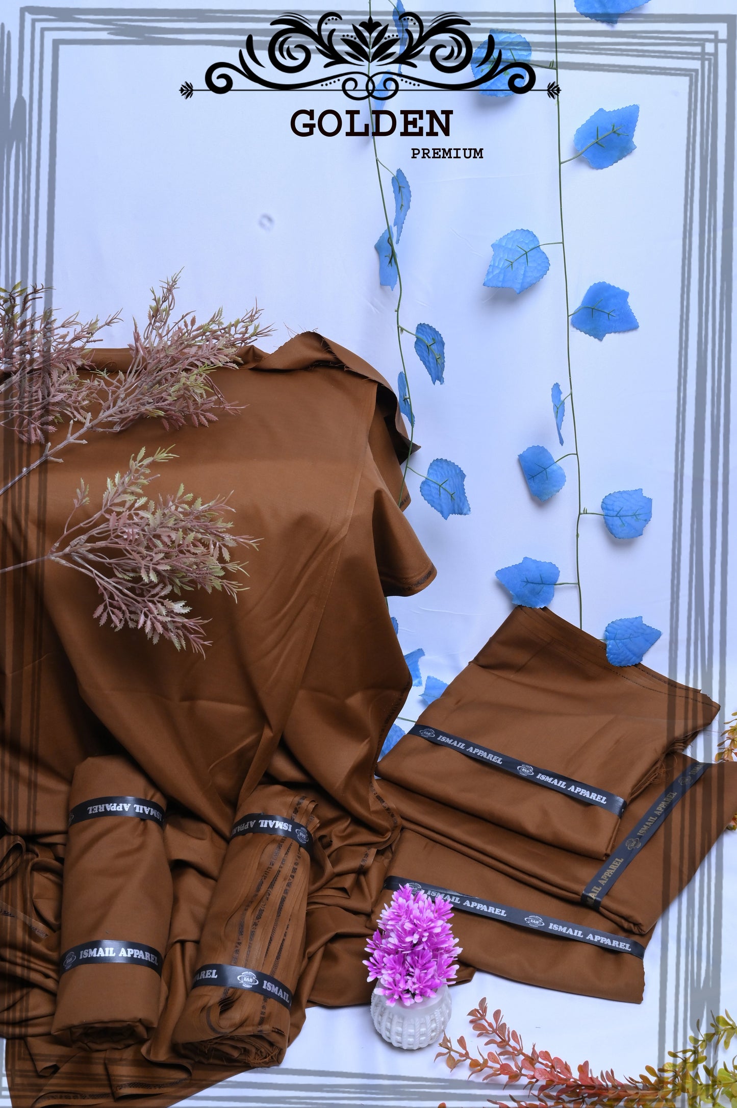 Gold - Titanic Boski Wash-and-Wear for Men - Unstitched