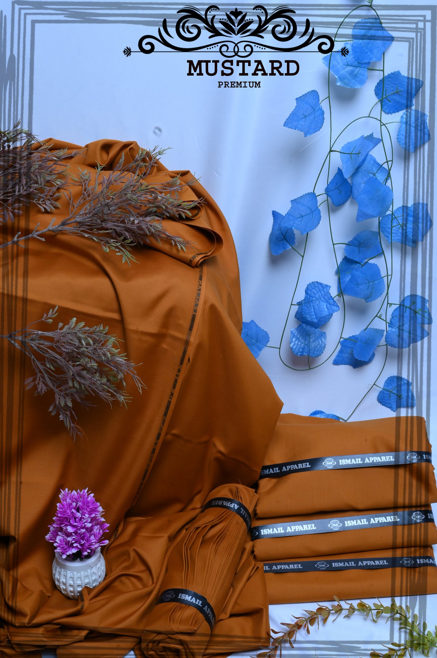 Musturd- Titanic Boski Wash-and-Wear for Men - Unstitched