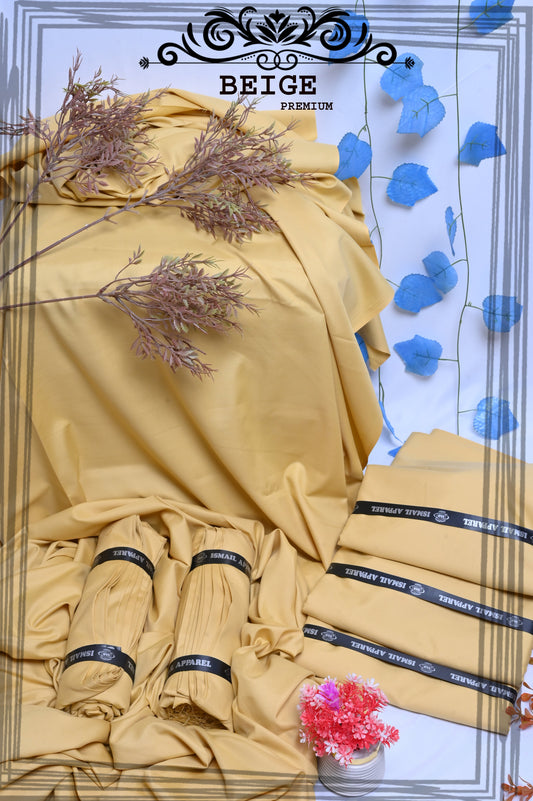 Beige - Titanic Boski Wash-and-Wear for Men - Unstitched