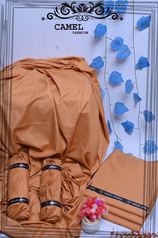 Camel  - Titanic Boski Wash-and-Wear for Men - Unstitched