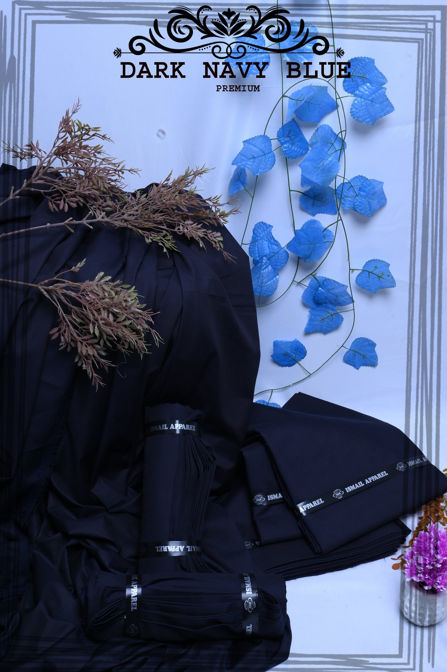 Dark Navy blue - Titanic Boski Wash-and-Wear for Men - Unstitched