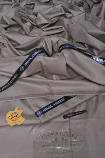 Premium Unstitched Winter Men's Suit – Wash & Wear (Light Brown)