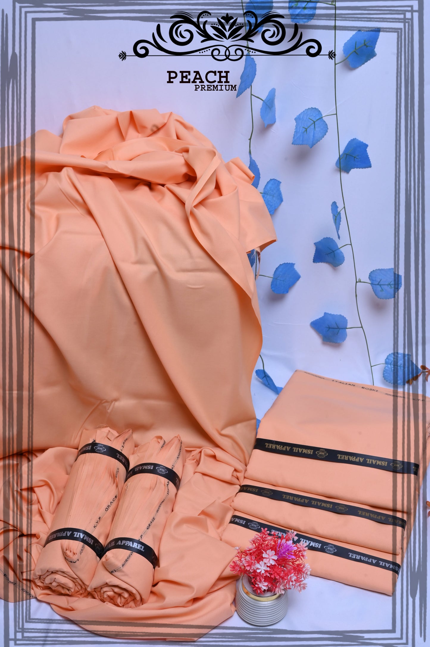 Peach - Titanic Boski Wash-and-Wear for Men - Unstitched