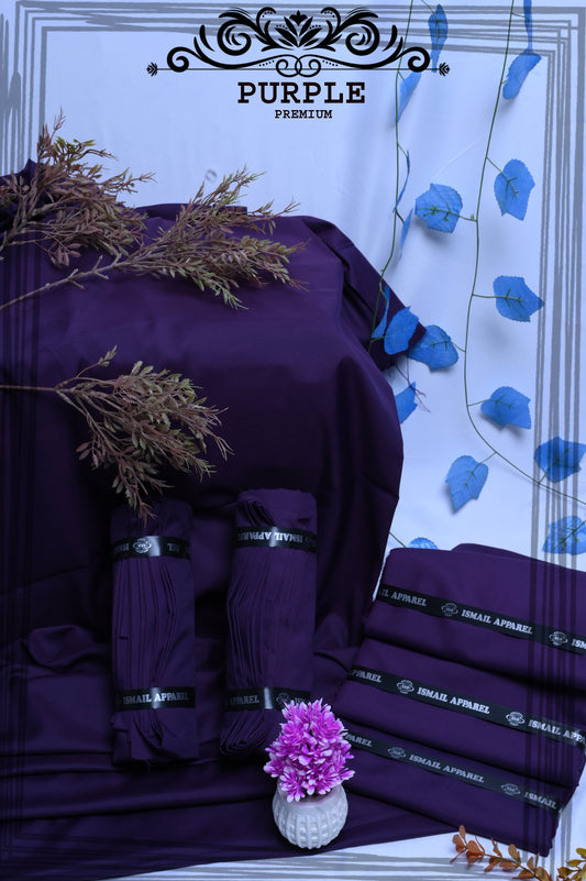 Purple  - Titanic Boski Wash-and-Wear for Men - Unstitched