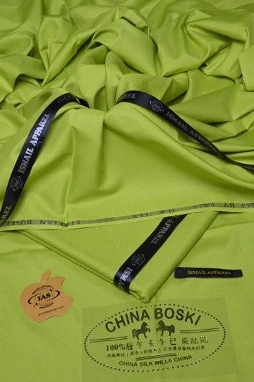 Premium Unstitched Winter Men's Suit – Wash & Wear (Parrot Green)