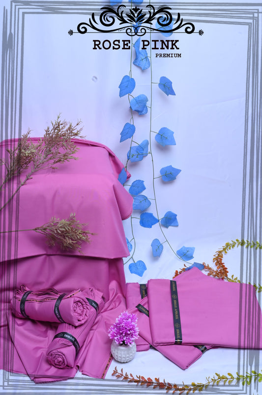 Rose Pink - Titanic Boski Wash-and-Wear for Men - Unstitched