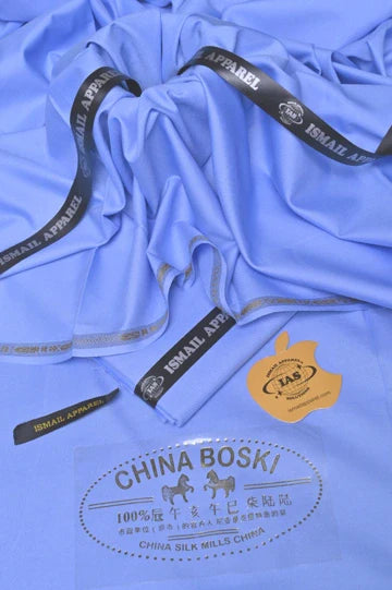 Premium Unstitched Winter Men's Suit – Wash & Wear (Sky Blue)