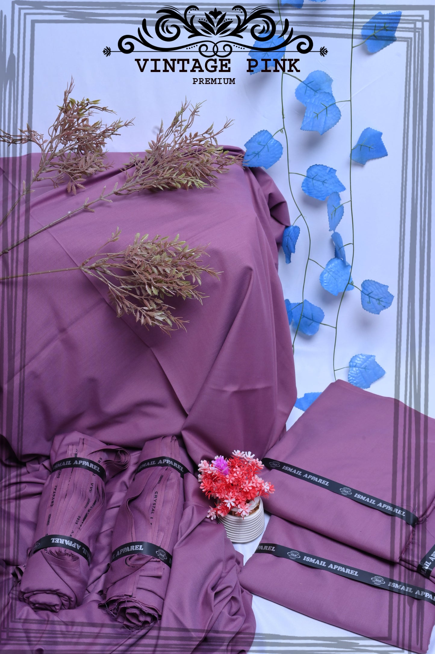 Vintage Pink- Titanic Boski Wash-and-Wear for Men - Unstitched