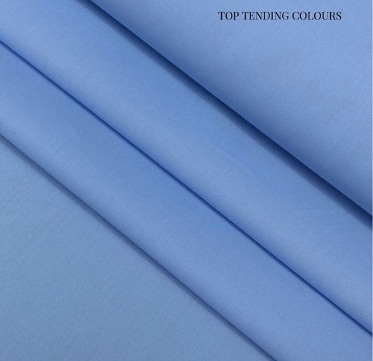 Sky Blue – Premium Unstitched Cotton (4.5m)